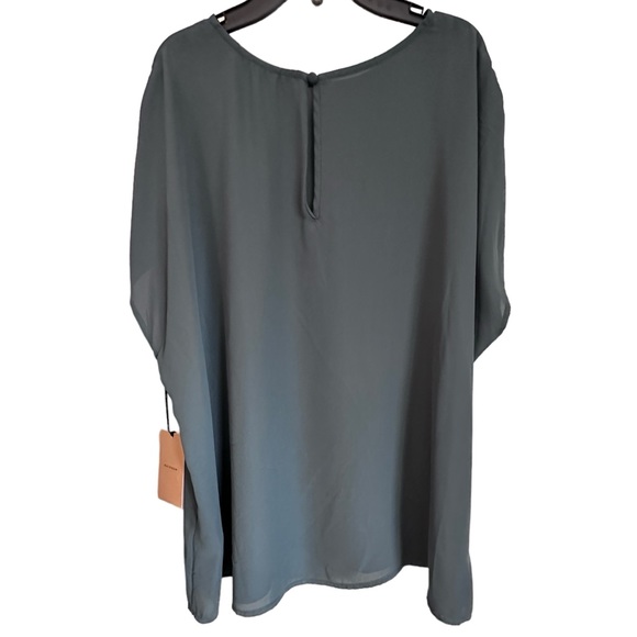NWT Halogen Creek Cap Sleeve Lightweight Top Blue Slate 2X - Picture 4 of 8